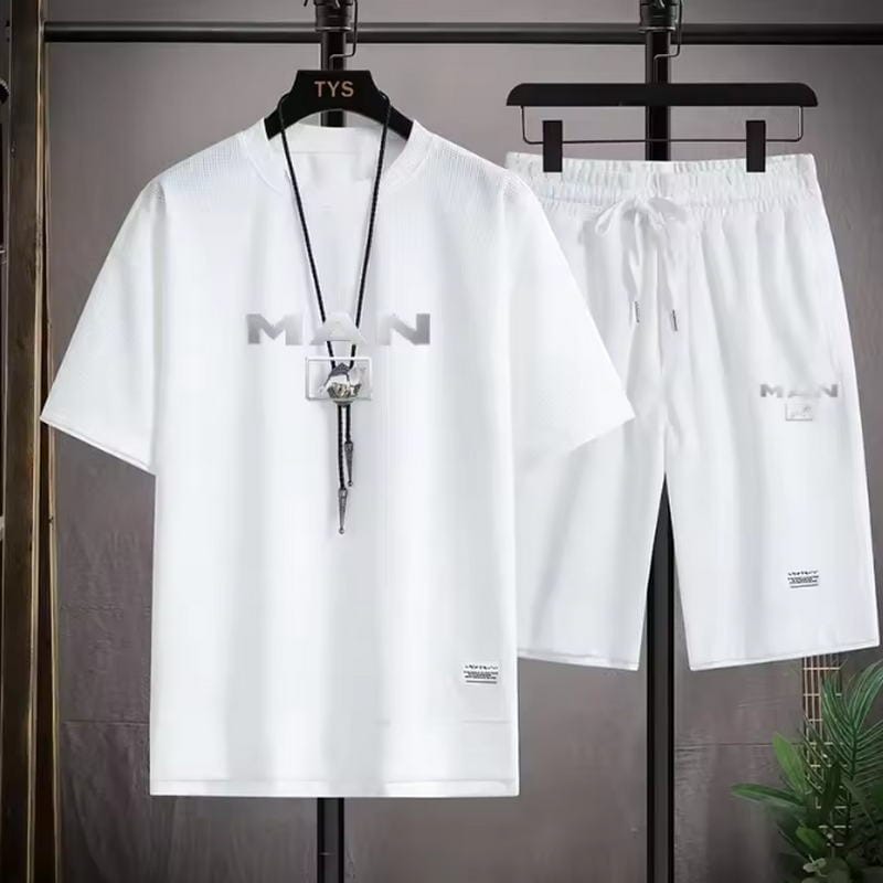 Men's Mesh T-Shirt and Short Pant Set, 160 GSM, 5 Colours