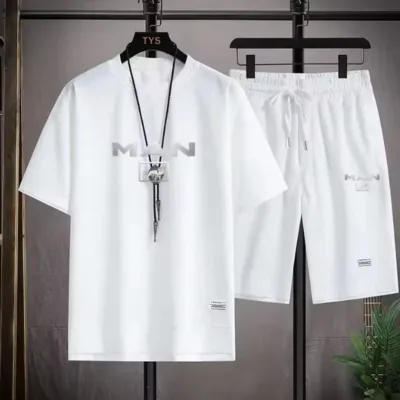 Men's Mesh T-Shirt and Short Pant Set, 160 GSM, 5 Colours