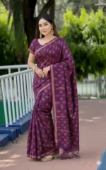 Cotton Suti Saree with Rubber Screen Print, 14 Haath
