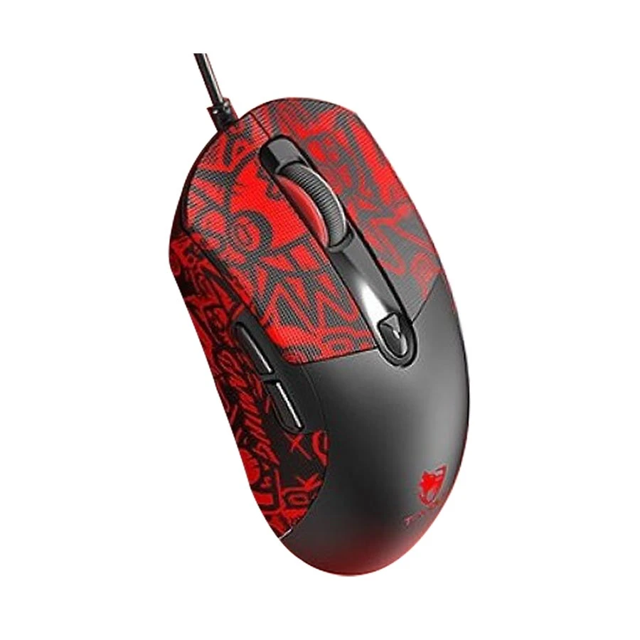 T-Wolf G550 RGB Gaming Mouse Black with Red Gengar Kuromi Sticker