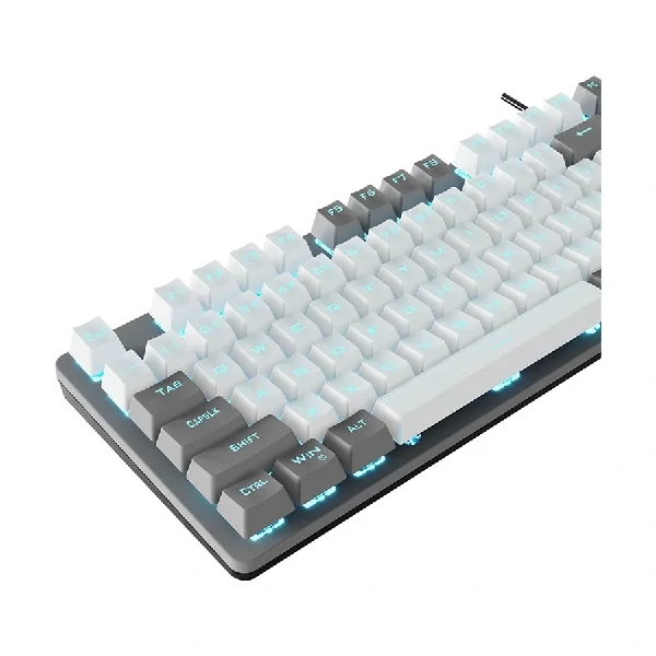 Aula F3287 (Blue Switch) Wired White & Grey Mechanical Gaming Keyboard