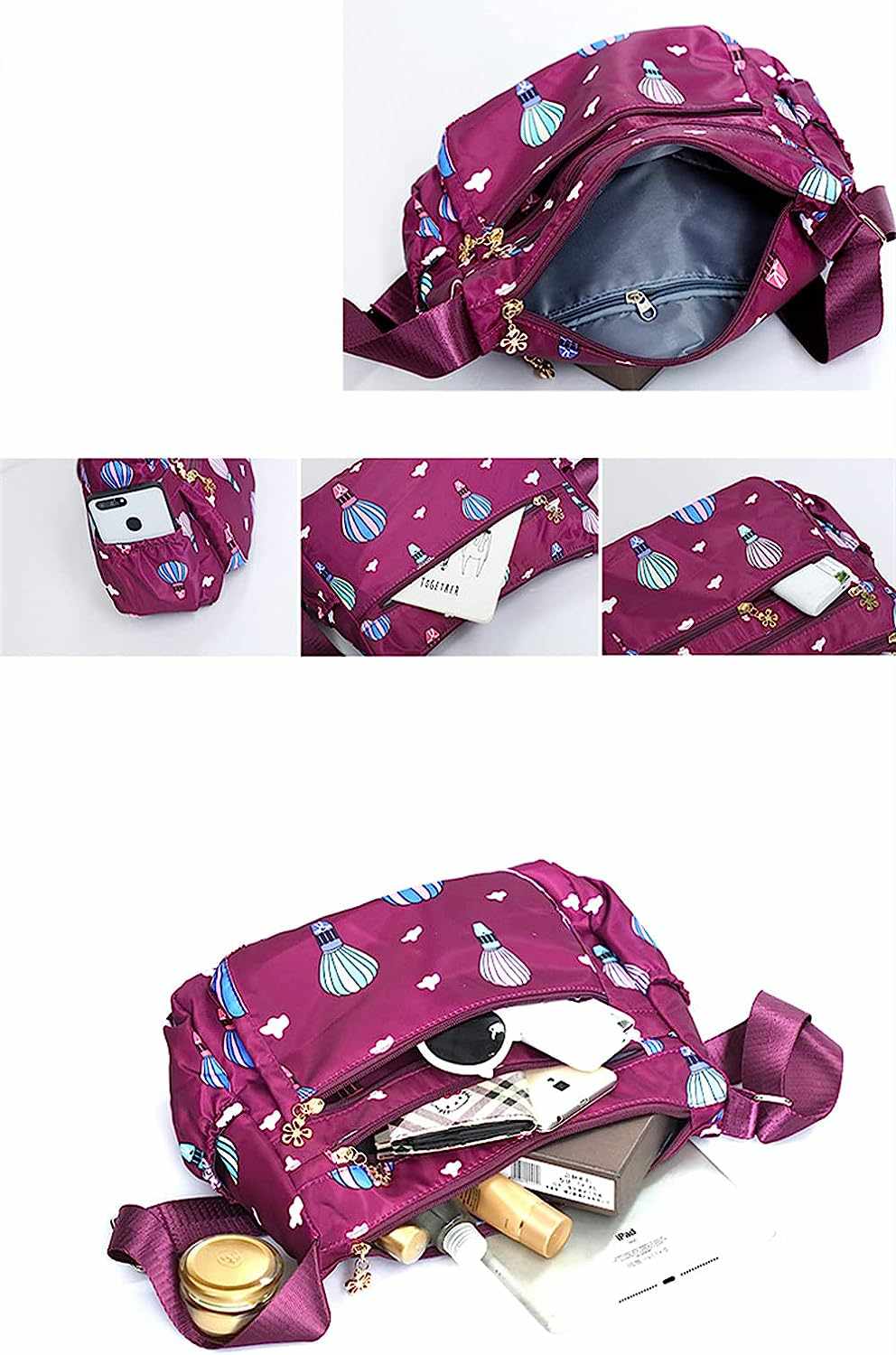 Korean sports travel shoulder bag (purple)