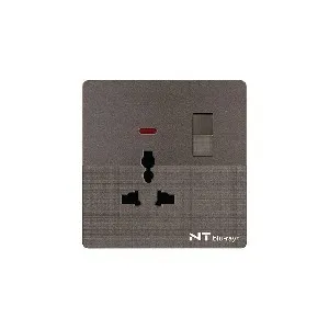 NT blu-ray Chrome Gray 13A 3 Pin MF Socket With Switch