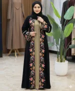 Humayra Koti Style Borka with Embroidery, Without Hijab