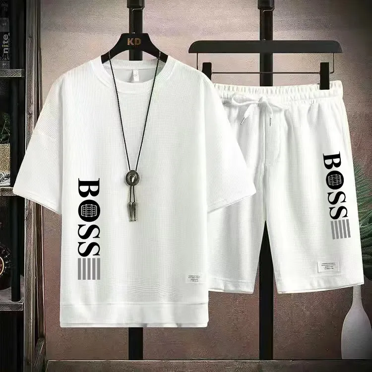 Men's 170 GSM Mesh Fabric Tee and Shorts Set in 6 Colours