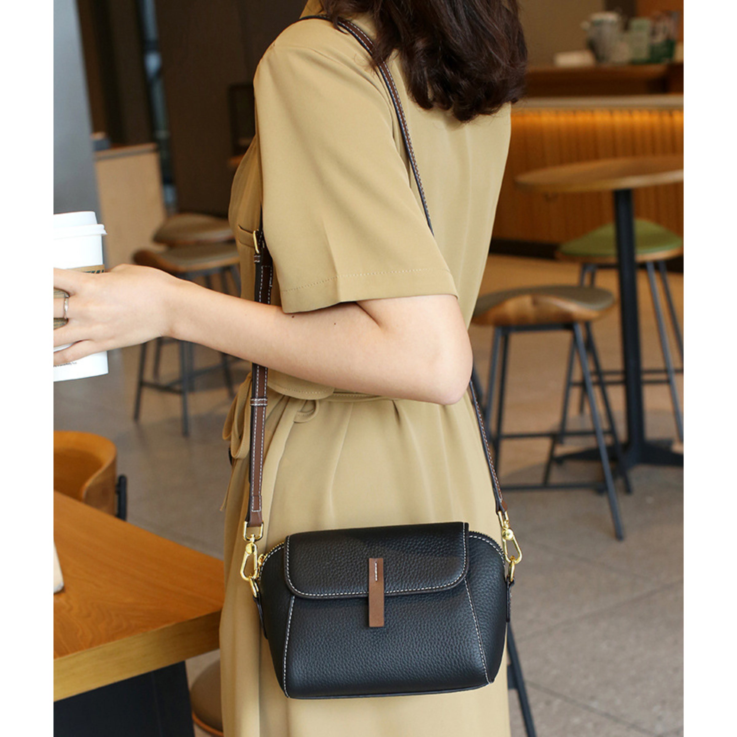 New Pu Leather Single Shoulder Niche Light Luxury Women's Bag