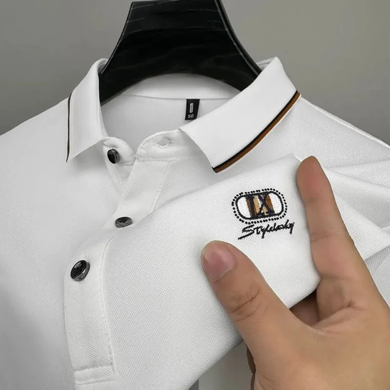 Men's Cotton Spandex Pique Polo Shirt, 220 GSM, 4 Colours