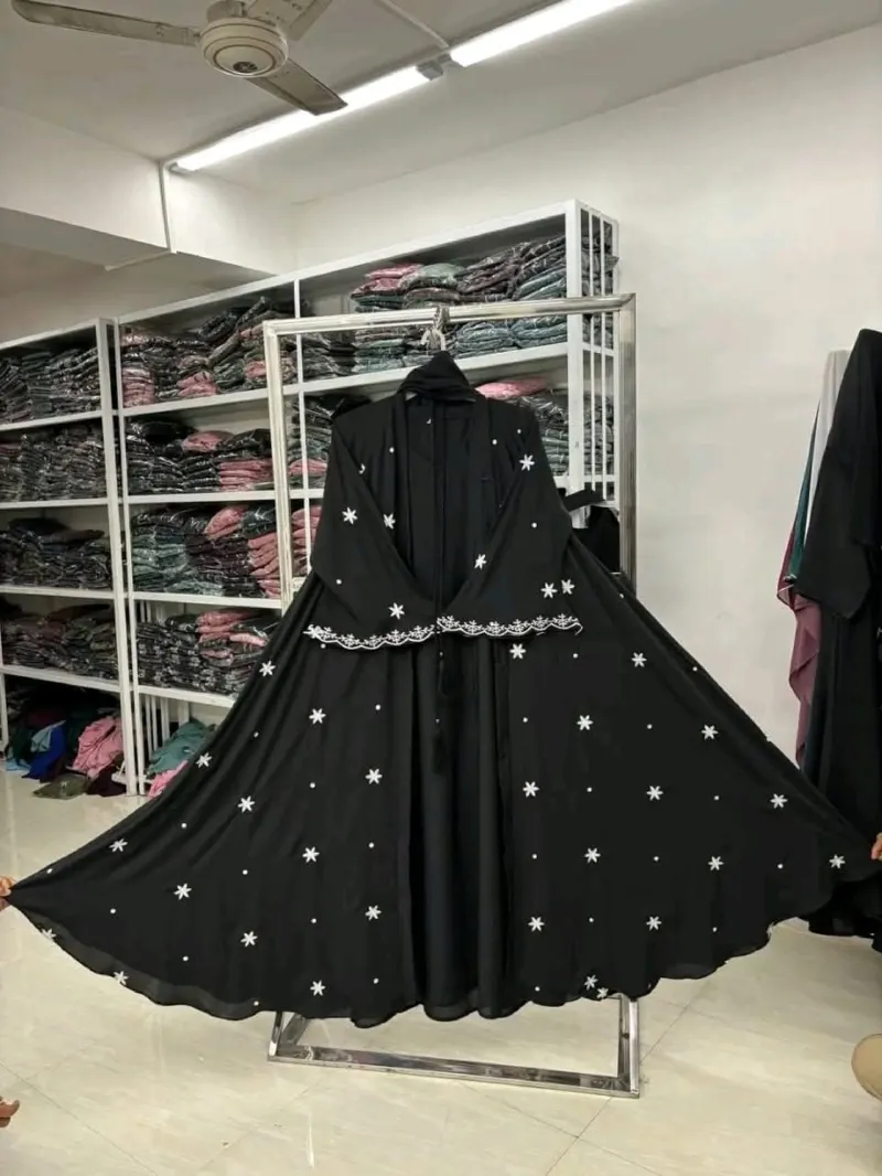 Star Koti Borka with Embroidery, Separate Inner and Koti