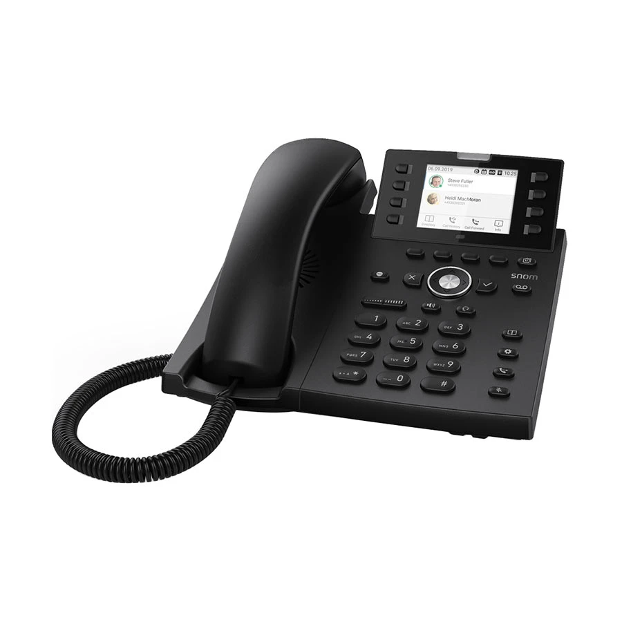 Snom D335 12-SIP PoE Desk IP Phone Set Black without Adapter