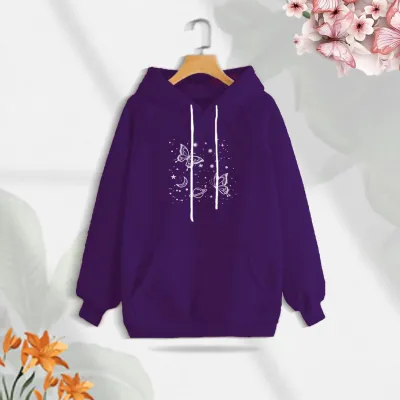 Premium Comfortable (Butterflies Glove) Ladies winter hoodie