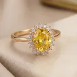 Luminous Embrace  Brilliant Center Stone with Twisted Band Womens Ring