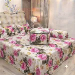 5 Piece Twill Cotton Comforter Set with King Size Bed Sheet