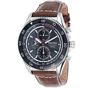 Seiko Chronograph Gents Leather Band Watch - SNDG57P2