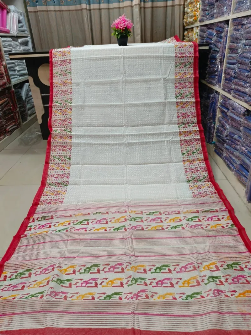 Skin Print Half Silk Saree, Saree Only, 6 Colours