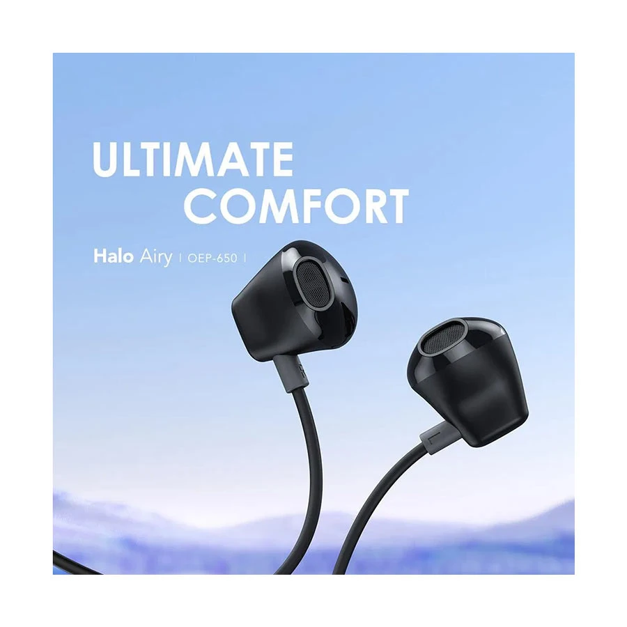 Oraimo Halo Airy Type-C Wired In-Ear Earphone Black