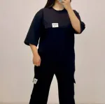 Women's Drop Shoulder T-Shirt and Trouser Set, Lycra 190 to 200 GSM