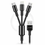 X.Cell 3-in-1 Multi Charging Cable – 1.2M USB-C, Lightning & Micro-USB