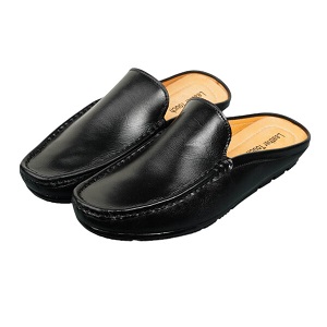 Leather Half Loafer – Black