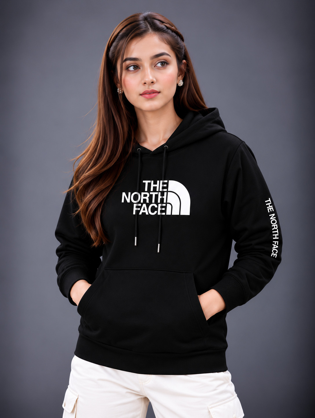 Women's Pure Cotton Semi Baggy Hoodie, 330-350 GSM, Sizes M to XL