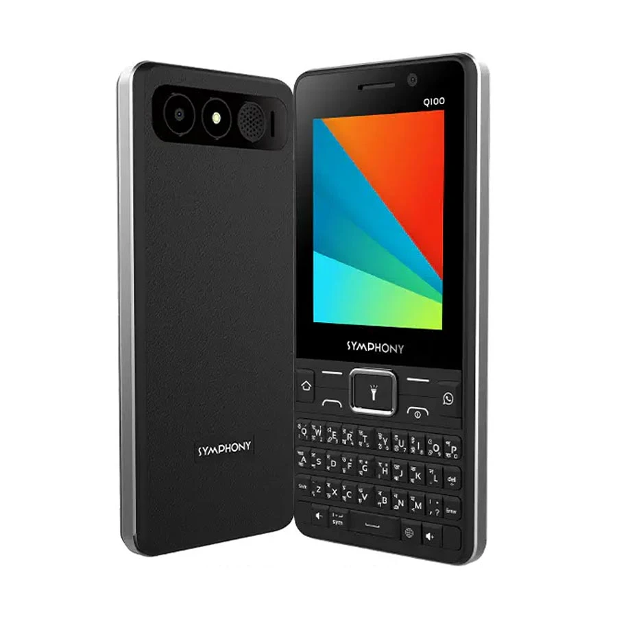 Symphony Q100 4G Carbon Black Feature Phone (Dual Sim)