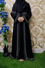 Koti Borka Full Set with Stone Work and Hijab, 5 Colours