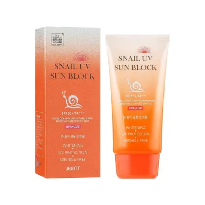 Jigott Snail UV Sun Block  SPF 50+PA+++ 70ml (Korea)