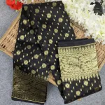 Half Silk Jamdani Saree (Black, Green, Pink,  Lavender, Maroon )