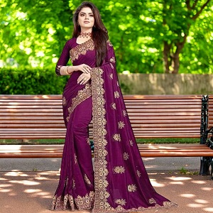 New Indian Georgette Saree with Blouse Piece