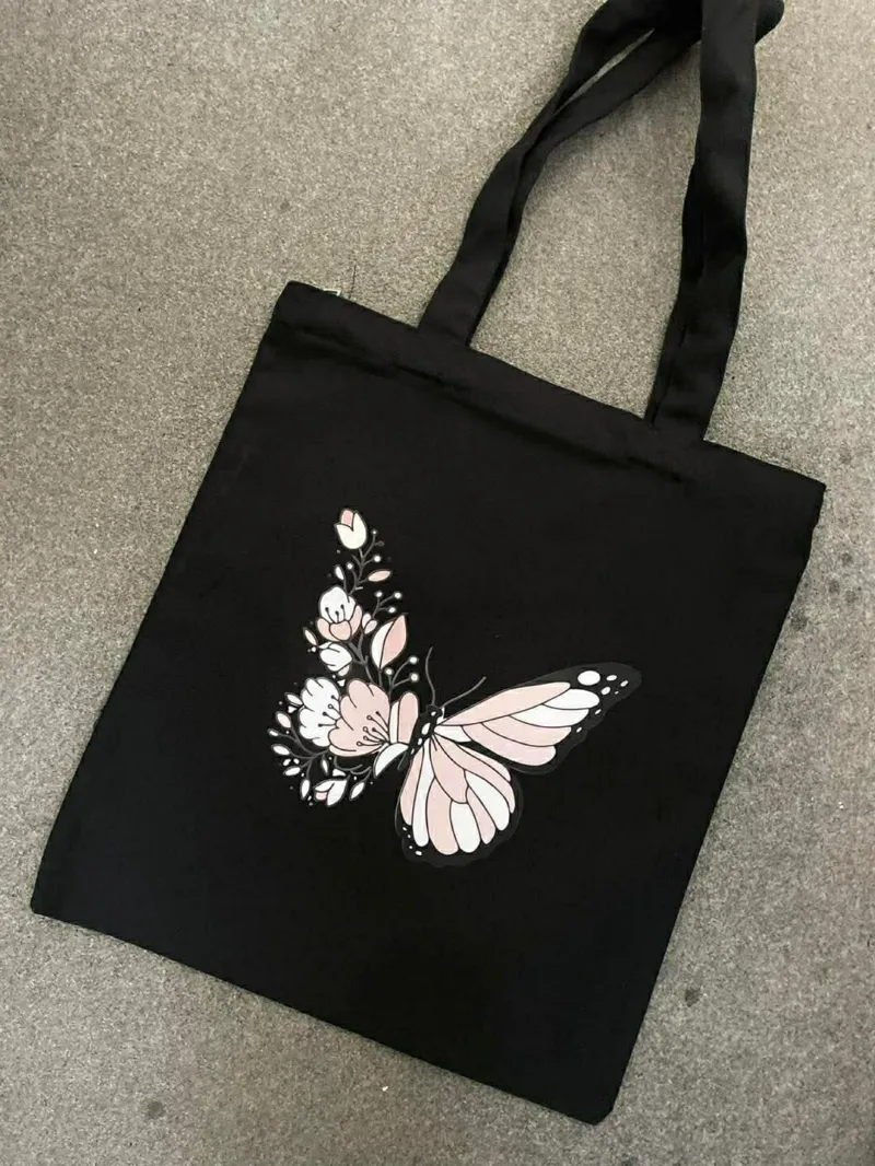 Zipper Canvas Tote Bag for School, Office and Travel