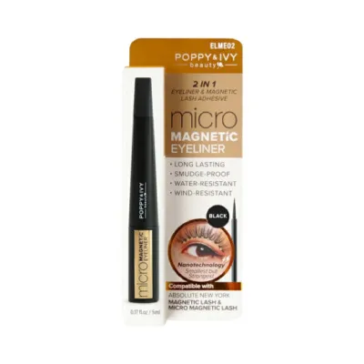 Absolute Newyork 2 in 1 Eyeliner & Magnetic Lash Adhesive - ELME02 Black (China)