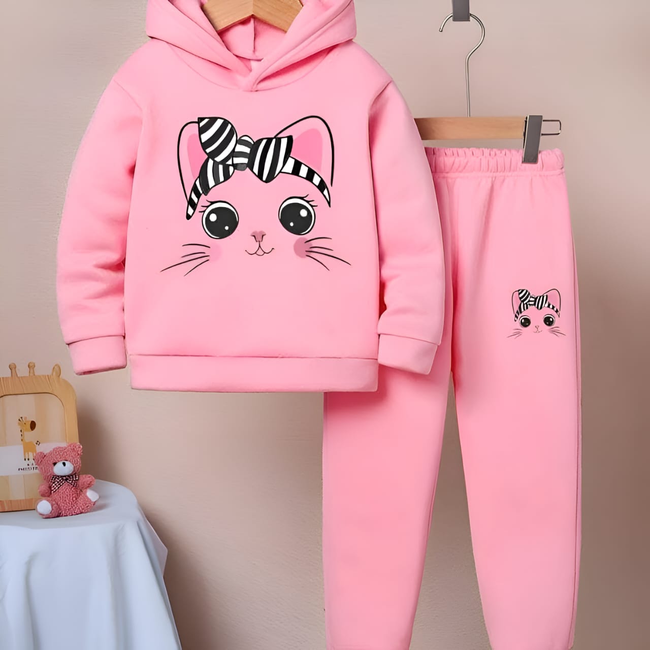 Baby Hoodie Set with Pant for Boys and Girls, Sizes 3-6M to 9-10Y