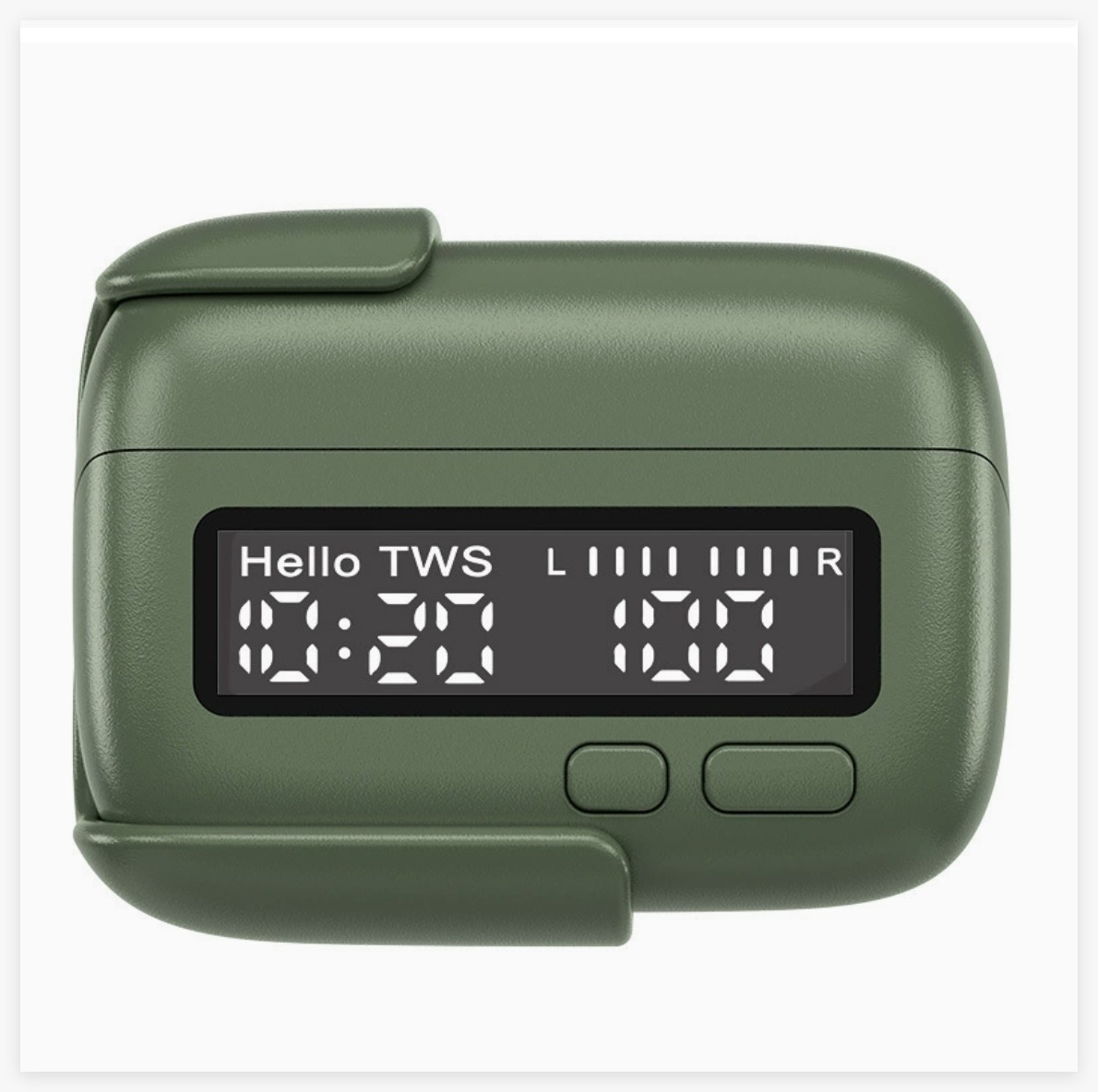 Multifunction TWS Wireless Earphones with Digital LED Clock Display – Portable Belt Clip Design, In-Ear Ergonomic Fit, Powerful Bass & Clear Voice Calling Stereo Earbuds