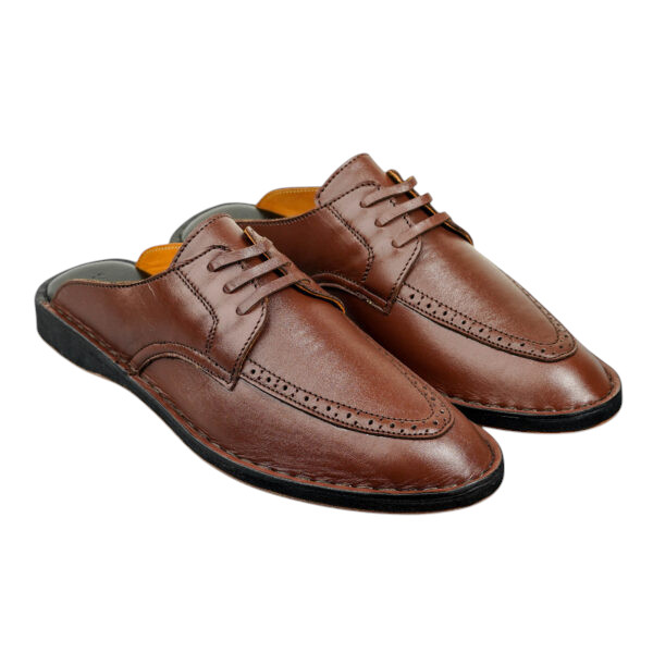 Leather Lace Half Shoe – Brown