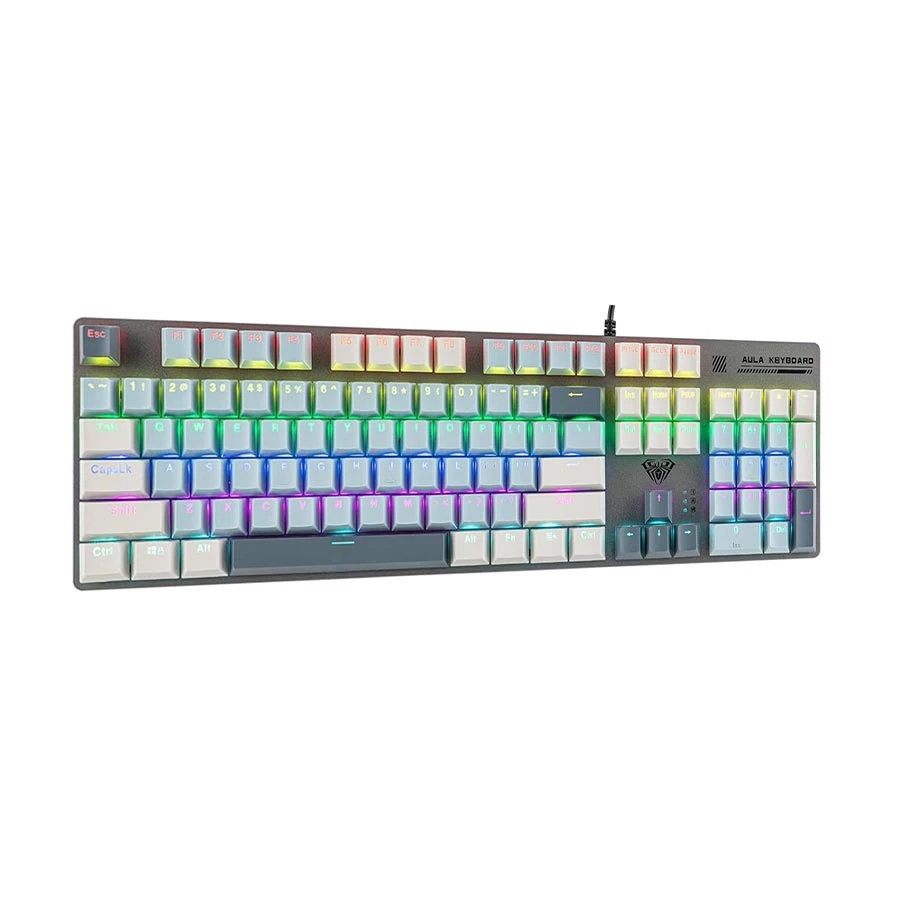 Aula S500 Blue Switch Mechanical Gaming Keyboard, Light Blue