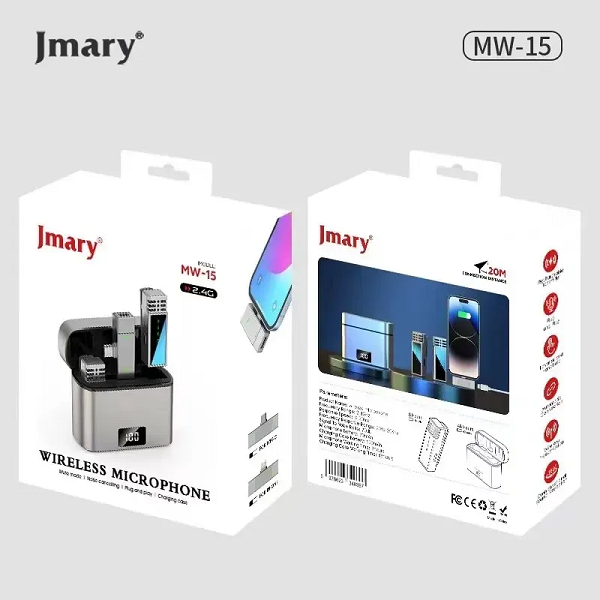 Jmary MW-15 | 2.4G Wireless Microphone For Mobile TYPE-C | Dual Microphone