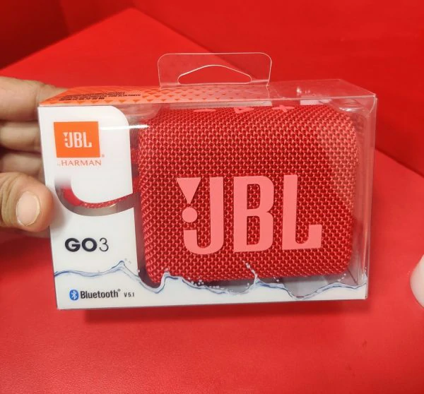 JBL GO3 Portable Bluetooth Speaker (IP67 Waterproof) – Red Color