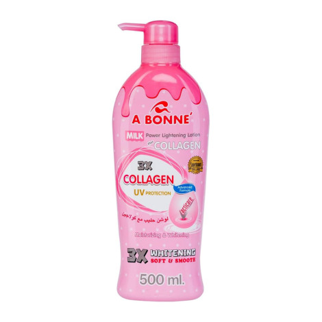 A Bonne Milk Power Plus 3X Collagen Uv Protection Lightening Lotion 500ml (Thailand)