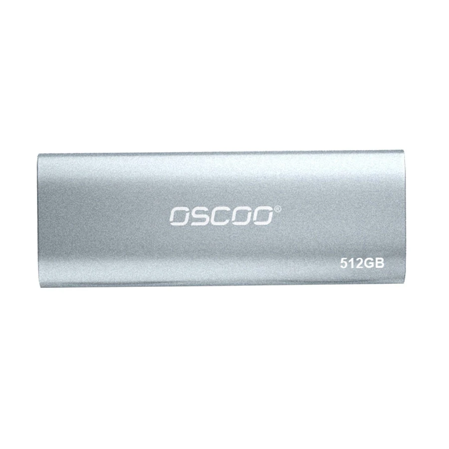 Oscoo MD005M 512GB USB 3.0 Type-C Silver Portable External SSD