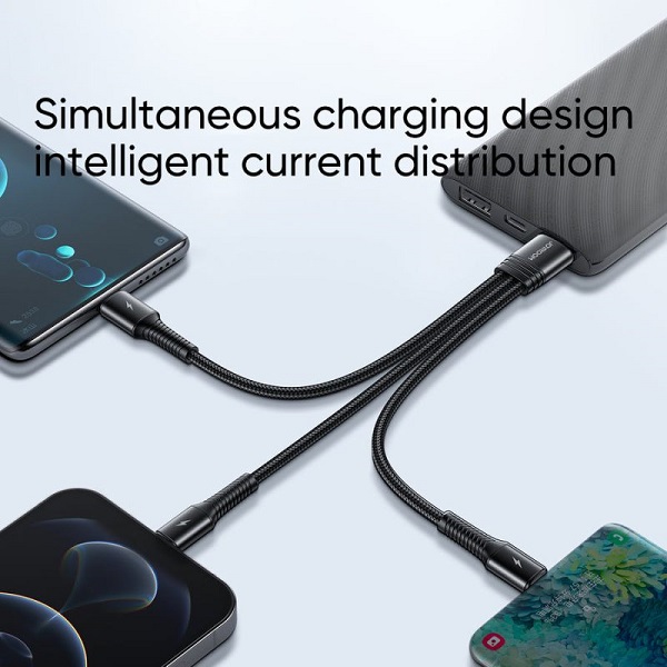 Joyroom 3 in 1 charging cable 0.15m-micro type c lightning (S-01530G9)