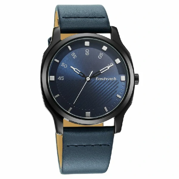 Fastrack NS3255NL03 Stunners Quartz Analog Blue Dial Leather Strap Watch