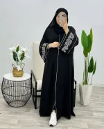 Embroidered Gown Borka with Hijab, Sizes 50 to 58