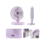 Indiana IRF-869C Foldable Desk Fan with LED Light – Purple