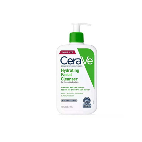 Cerave Hydrating Facial Cleanser for Normal to Dry Skin 473ml (USA)