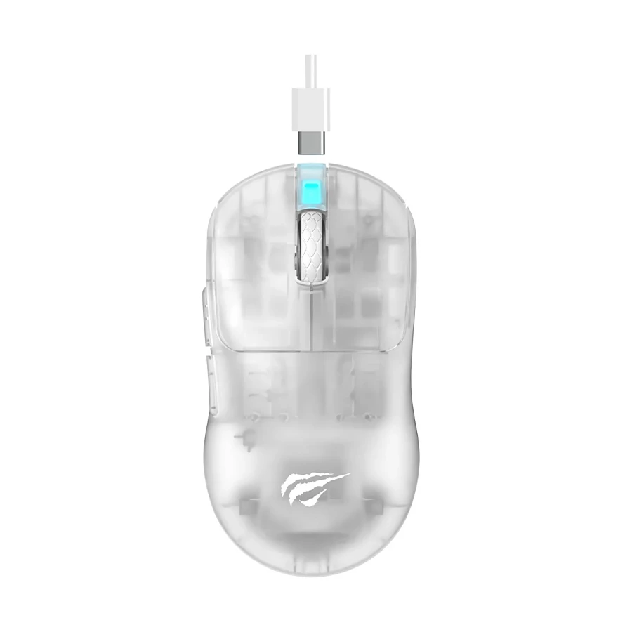 Havit MS970WB Pro Multi Mode Transparent White Gaming Mouse