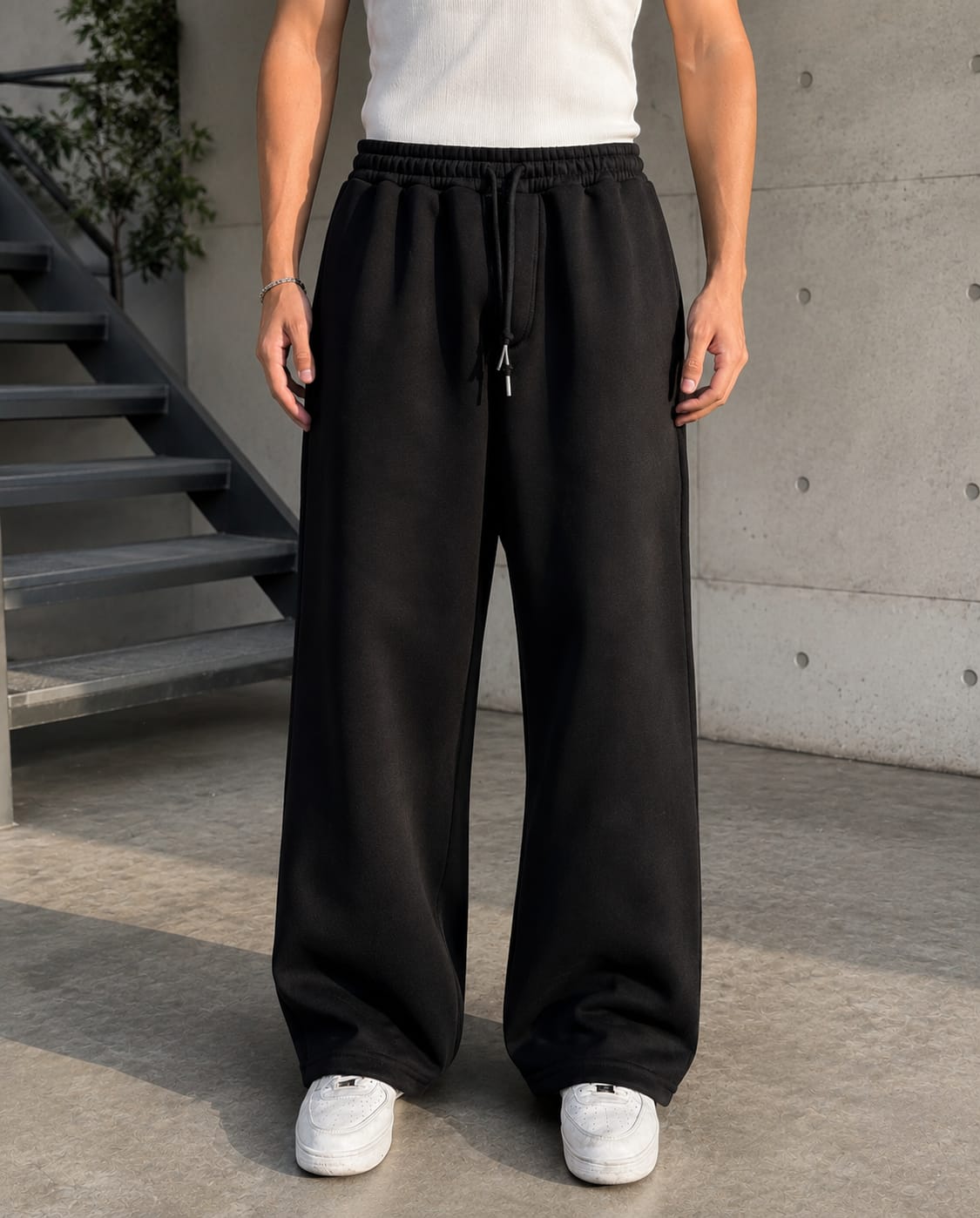 Men's Baggy Cotton Trousers, Sizes M to XL, 2 Colours