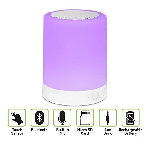 Touch Lamp Portable Bluetooth Speaker with Smart Colour Changing Touch Mode Night Lamp