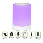 Touch Lamp Portable Bluetooth Speaker with Smart Colour Changing Touch Mode Night Lamp