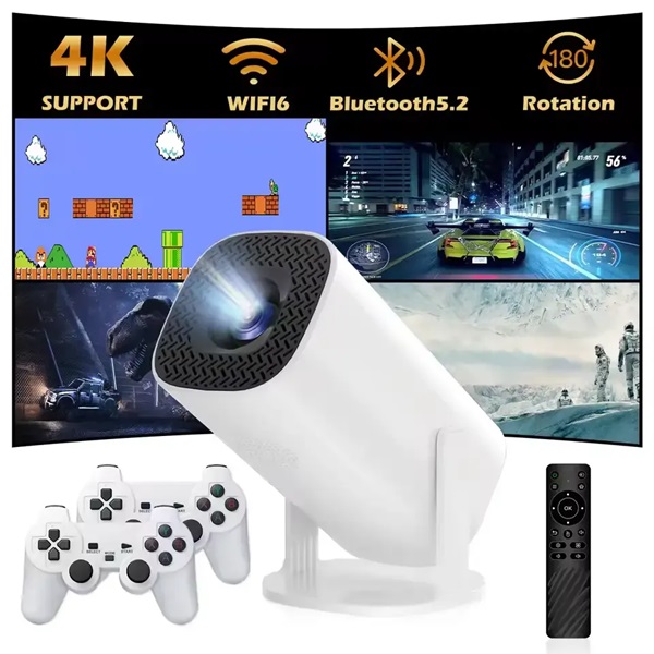 P30 Max Android 4K Projector + Video Game Console Combo