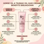 Kumano Cosme Horse Oil With Tsubaki Oil Hair Cream 160g (Japan)