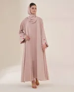 Embroidery Koti Borka with Inner and Hijab, 3 Colours